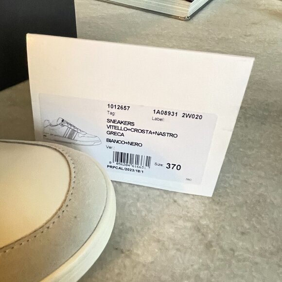 Versace Women's Greca Low Top White and Grey Sneakers, 1012657, Sizes 37, 38 - Picture 13 of 16